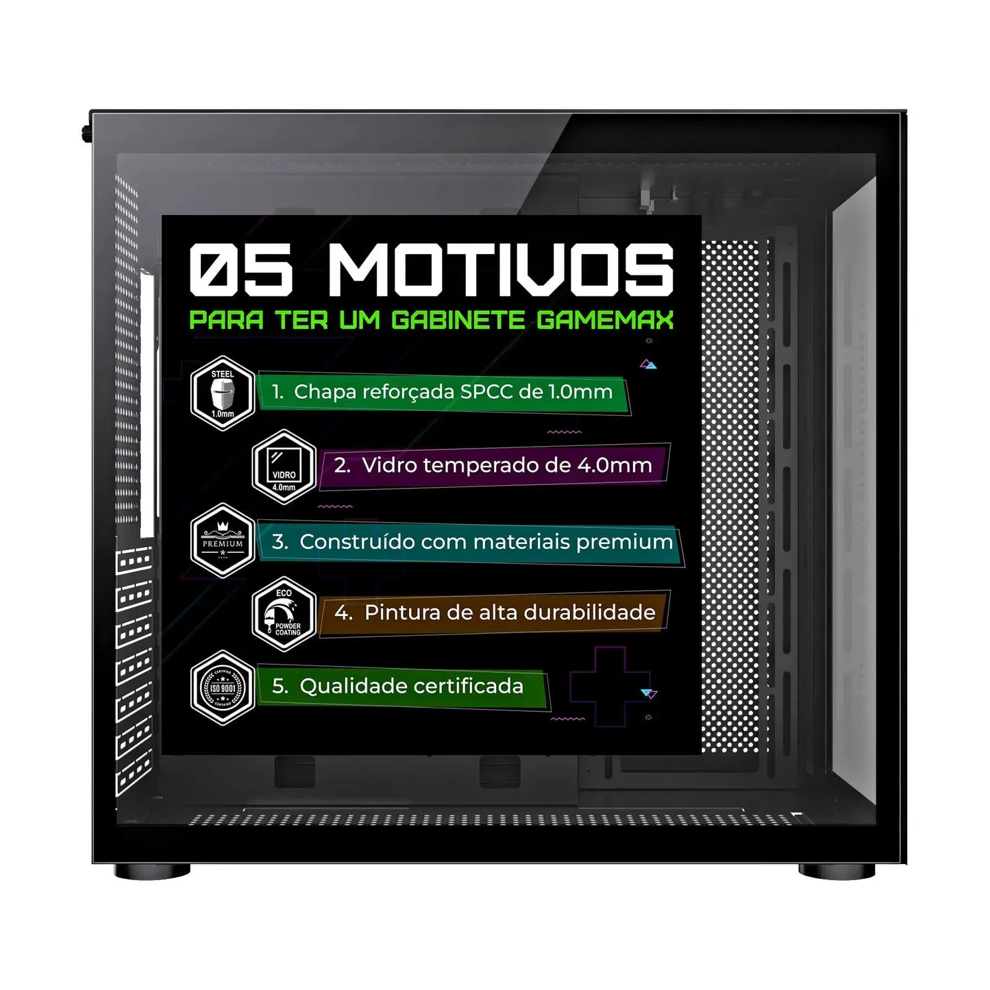 Gabinete Lucent Black ATX