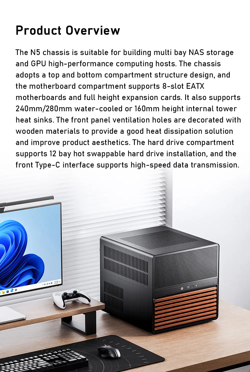 Gabinete Minimalista N5 (E-ATX)