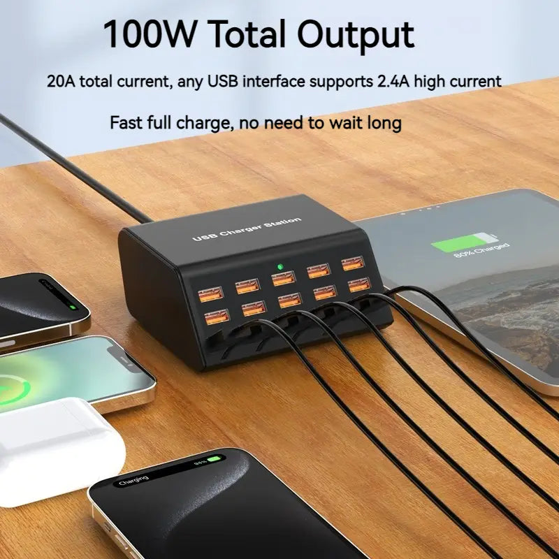 Hub de Carregamento USB 15 Portas (100W)