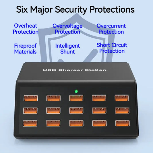 Hub de Carregamento USB 15 Portas (100W)