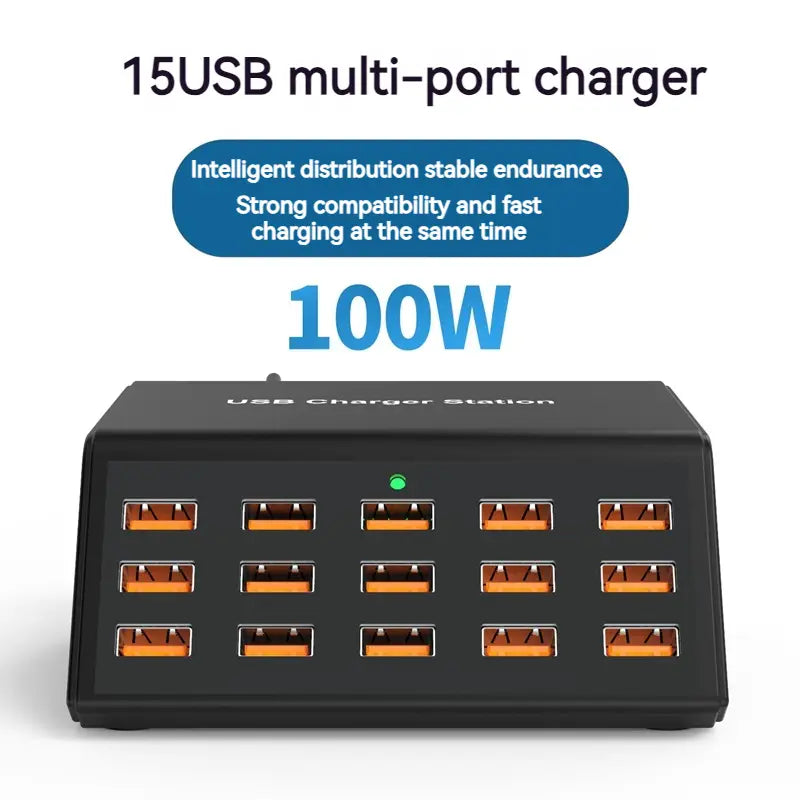Hub de Carregamento USB 15 Portas (100W)