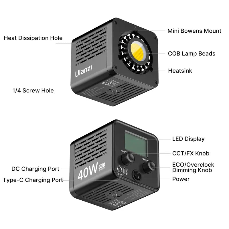 Iluminação L023 40W Pro (2500-6500K)