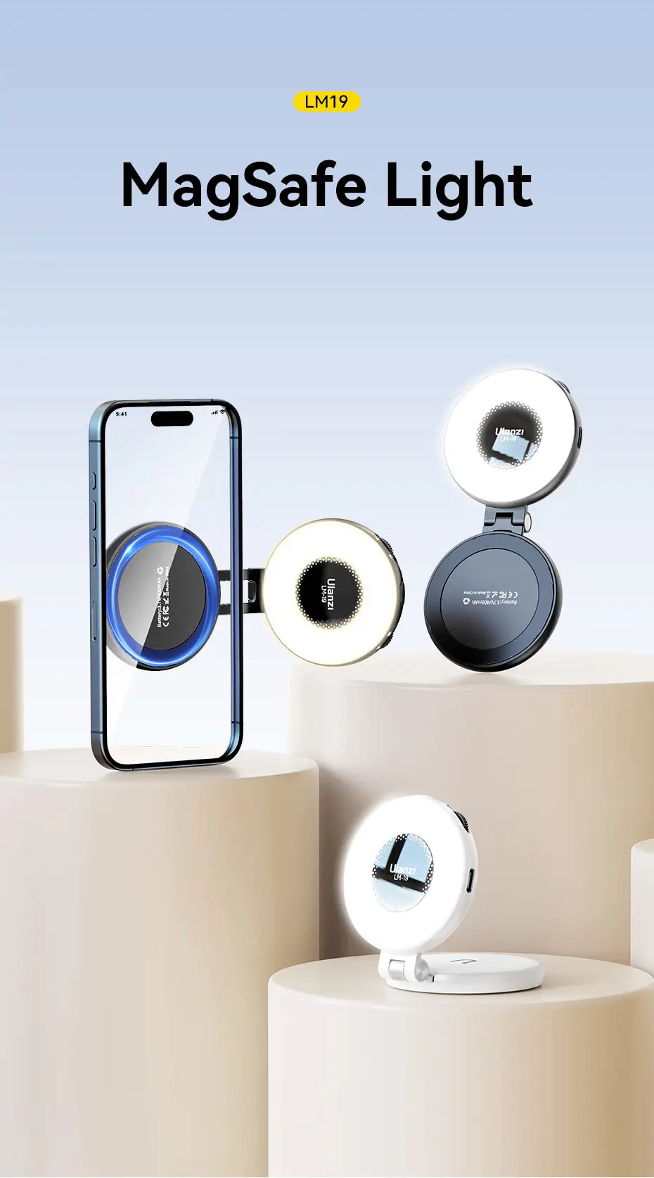 Iluminação Mobile LM19 (2500K-8500K)
