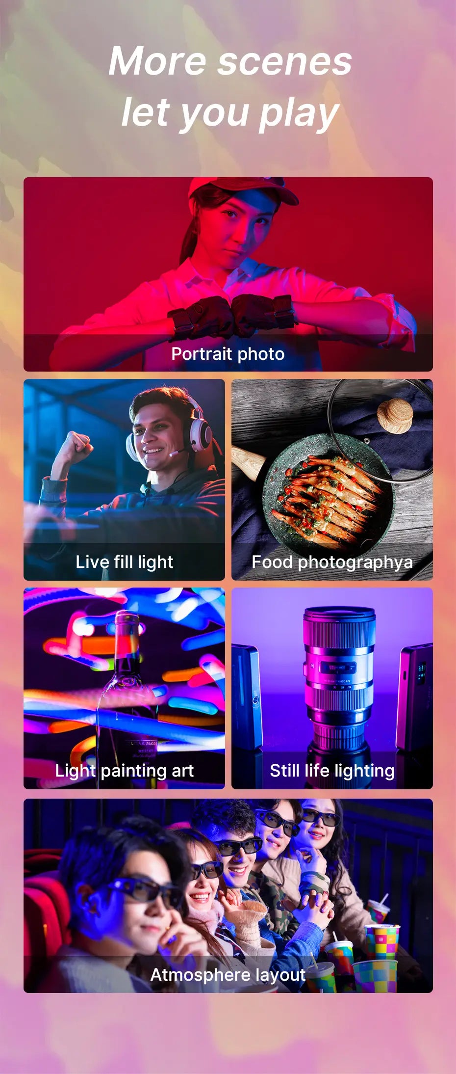 Iluminação VL120 RGB (2500-8500K)