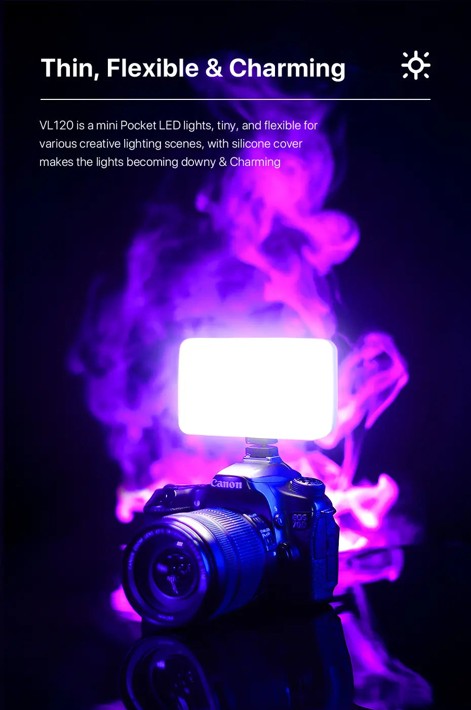 Iluminação VL120 (3200-6500K)