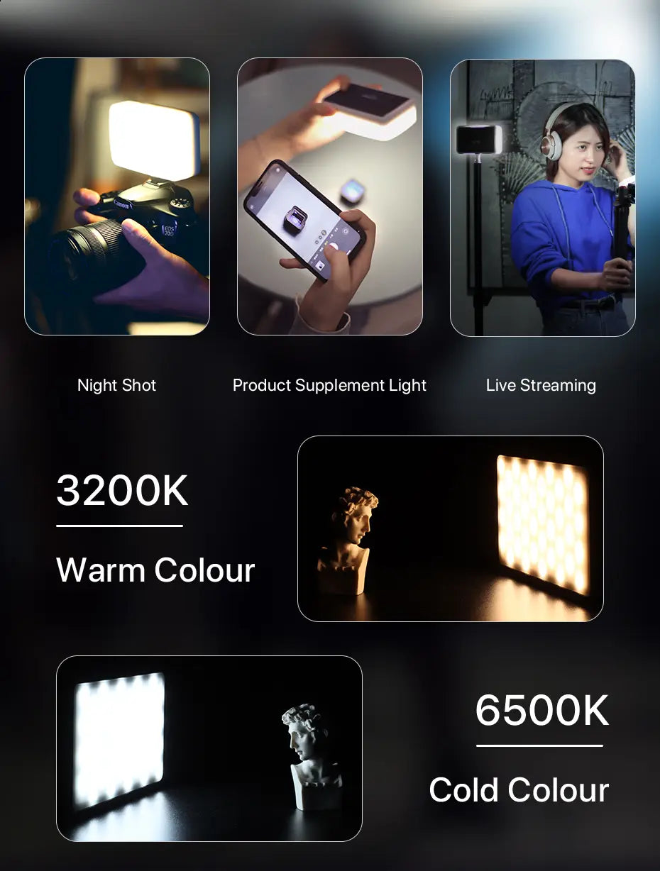 Iluminação VL120 (3200-6500K)