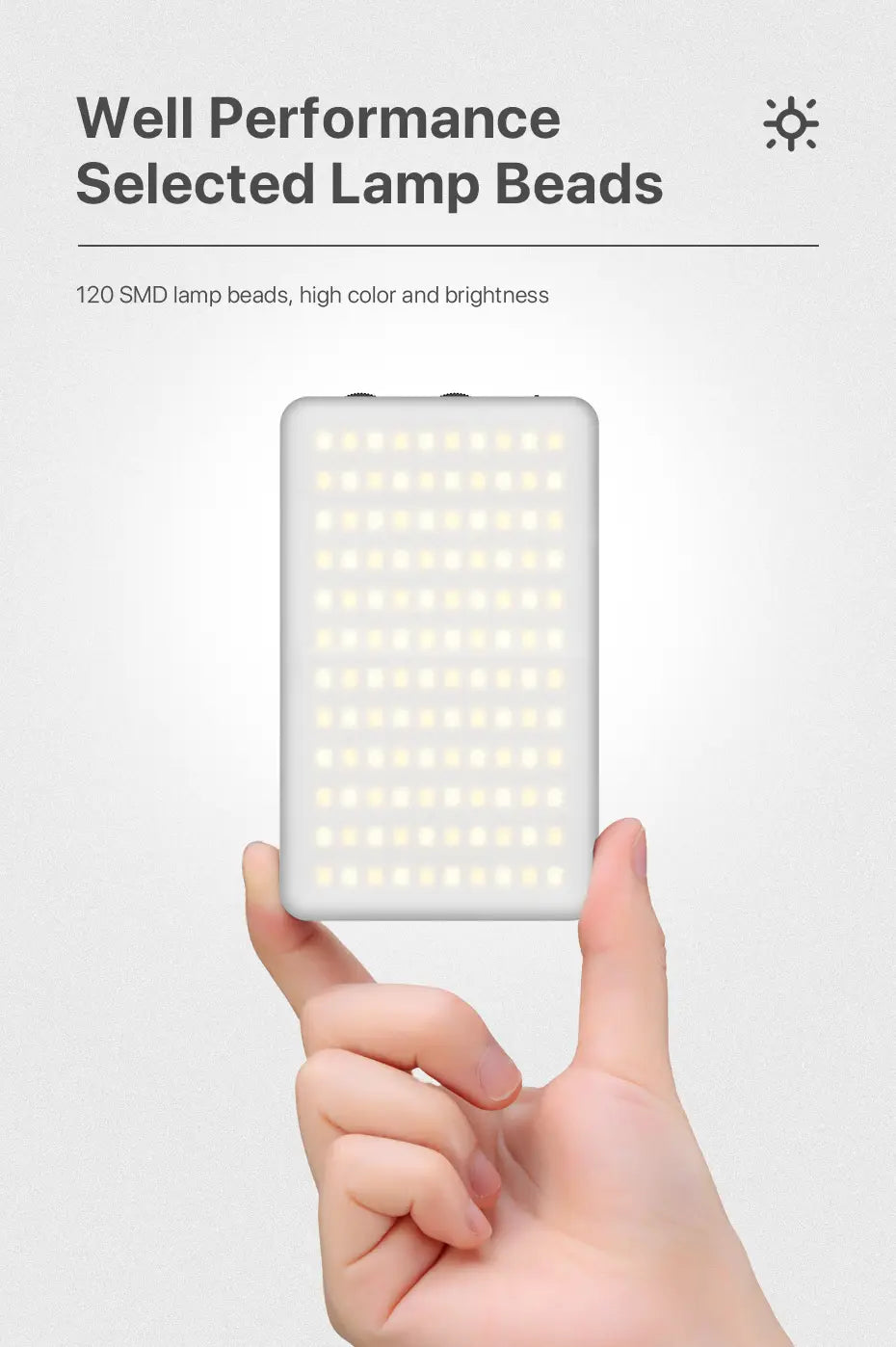 Iluminação VL120 (3200-6500K)