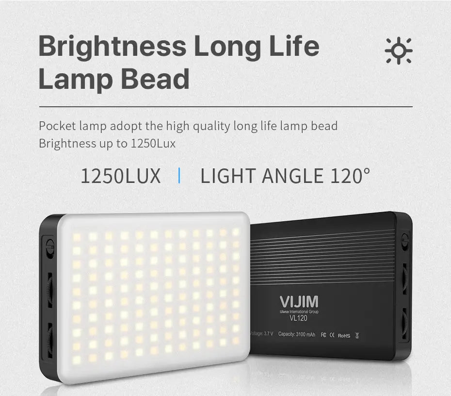 Iluminação VL120 (3200-6500K)