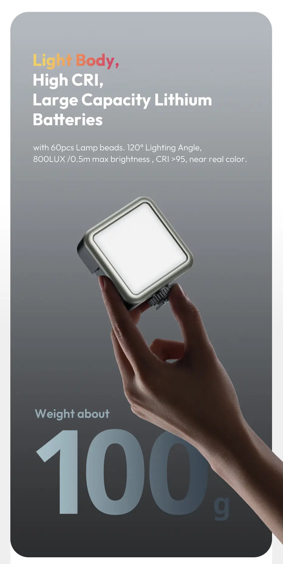 Iluminação VL49 RGB 2700-9999K (Portátil)