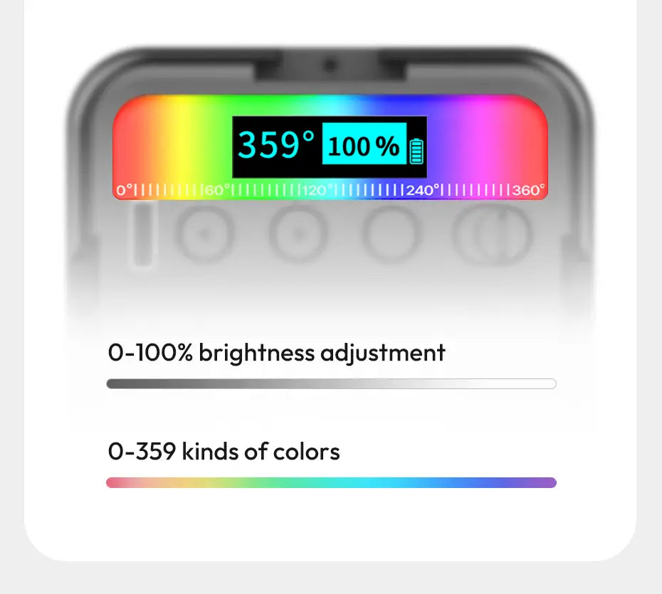Iluminação VL49 RGB 2700-9999K (Portátil)