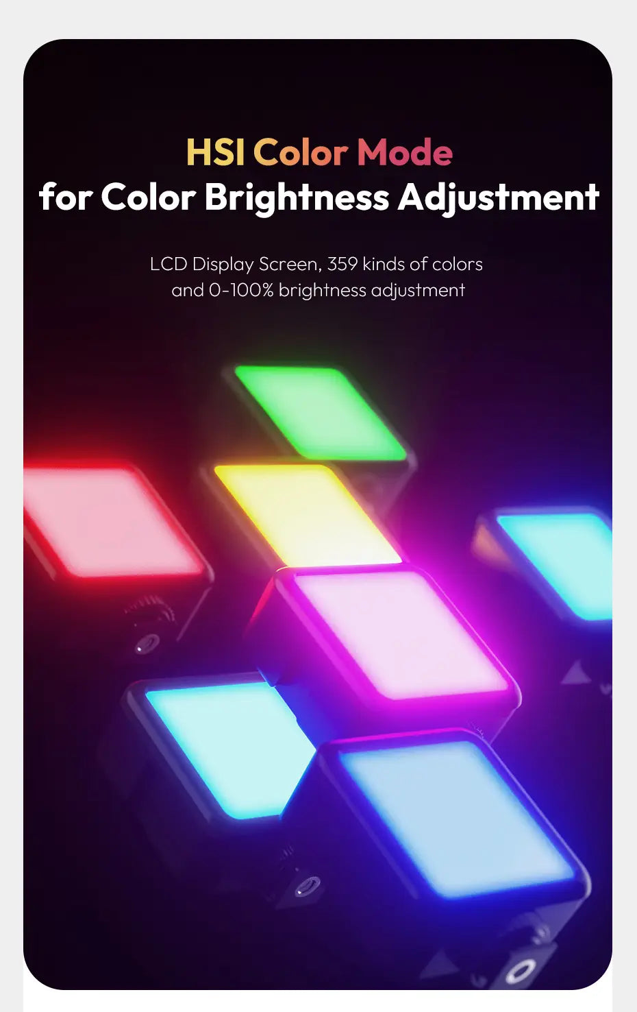Iluminação VL49 RGB 2700-9999K (Portátil)