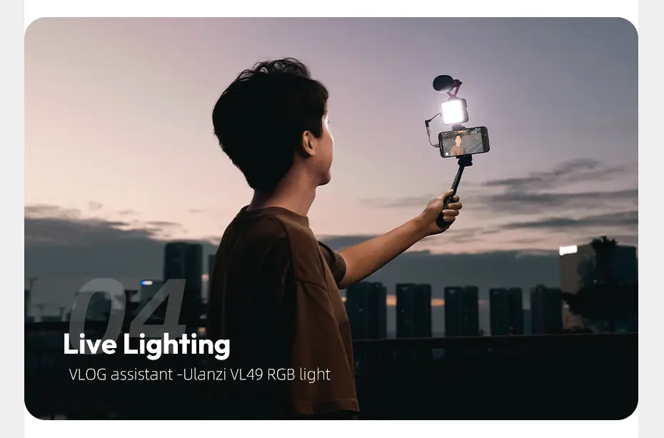 Iluminação VL49 RGB 2700-9999K (Portátil)