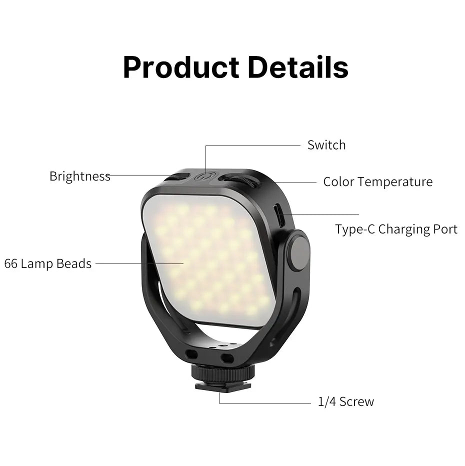 Iluminação VL66 360° (3200-5600K)