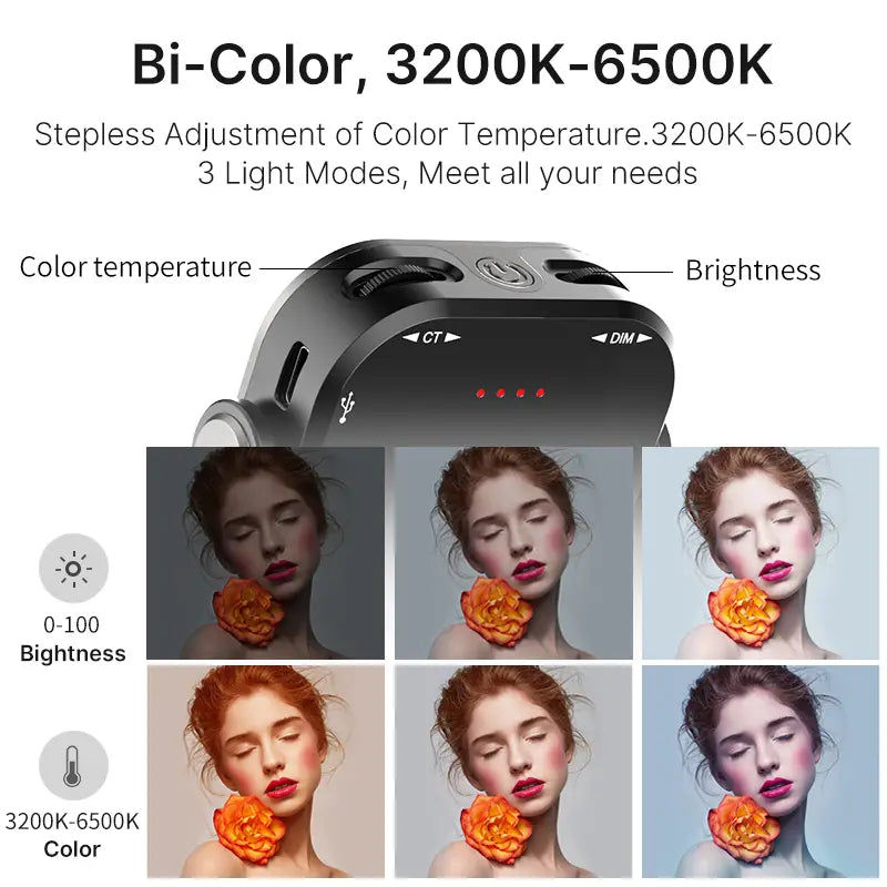 Iluminação VL66 360° (3200-5600K)
