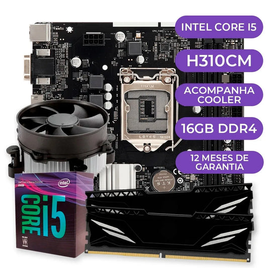 Gamer Upgrade Kit Intel Core i5-8500 + Cooler + H310 + 16GB DDR4