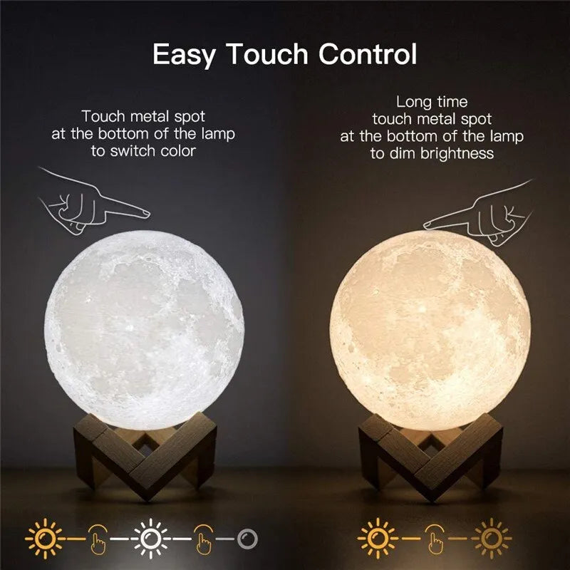 Lâmpada Lunar de Toque
