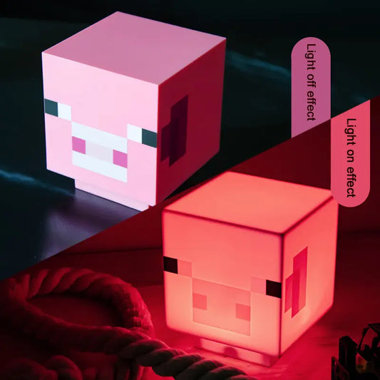 Luminária Porquinho-Rosa (Minecraft)