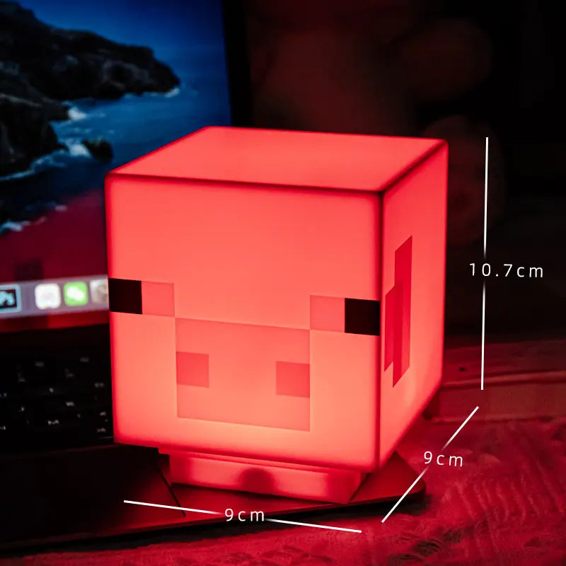 Luminária Porquinho-Rosa (Minecraft)
