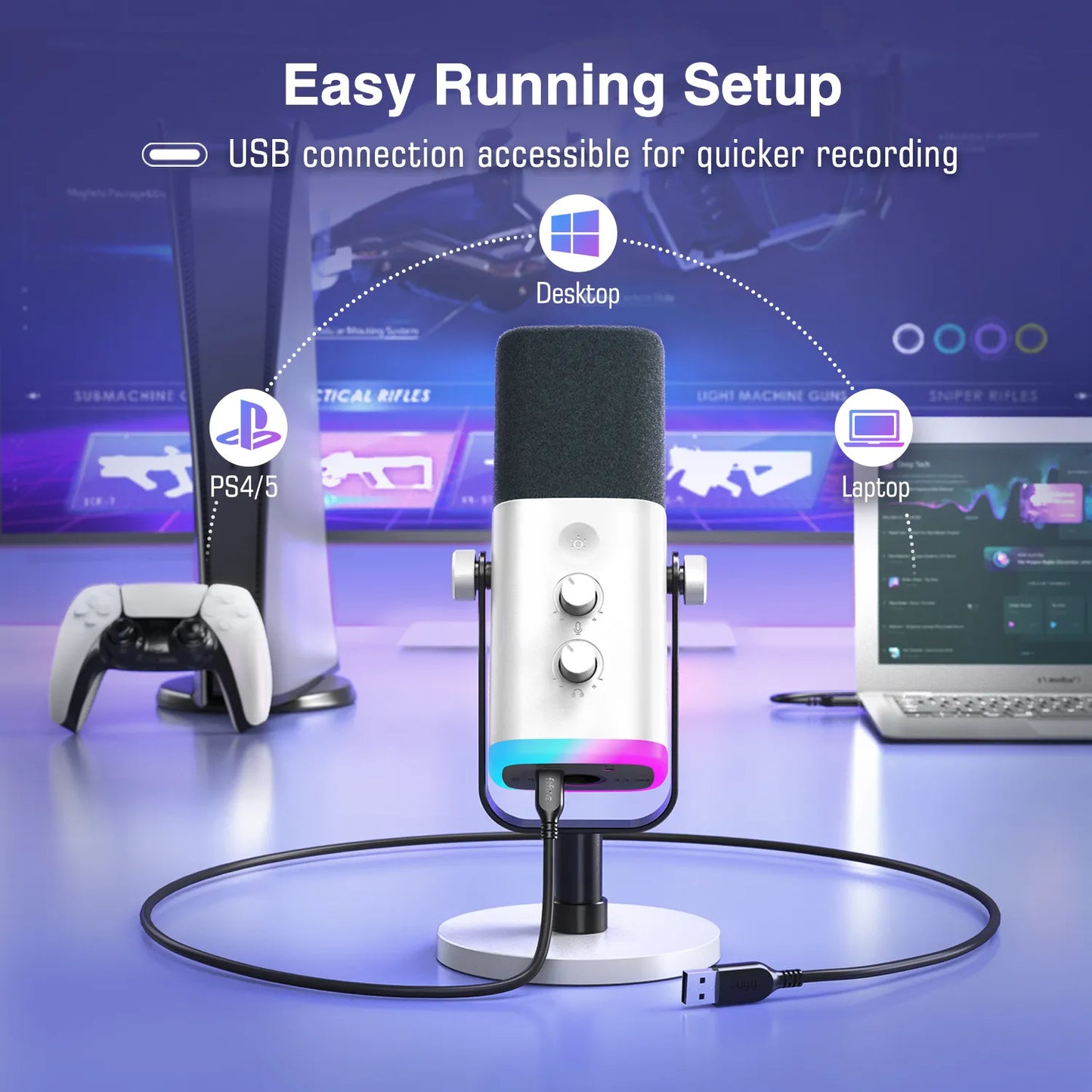 Microfone Ampligame AM8