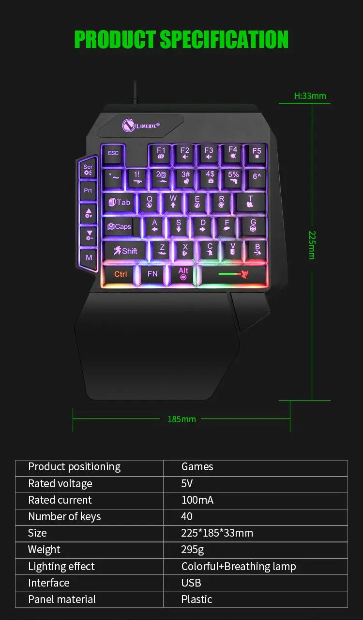 Mini-Teclado GK103S (RGB)