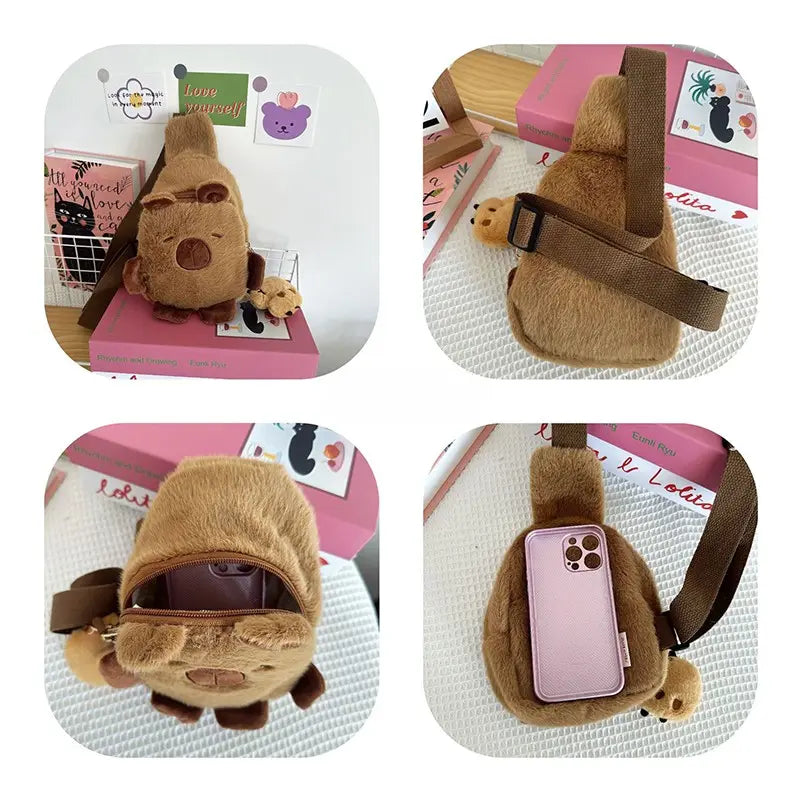 Mochilinha Capibag – Pelúcia de Ombro com Chaveiro