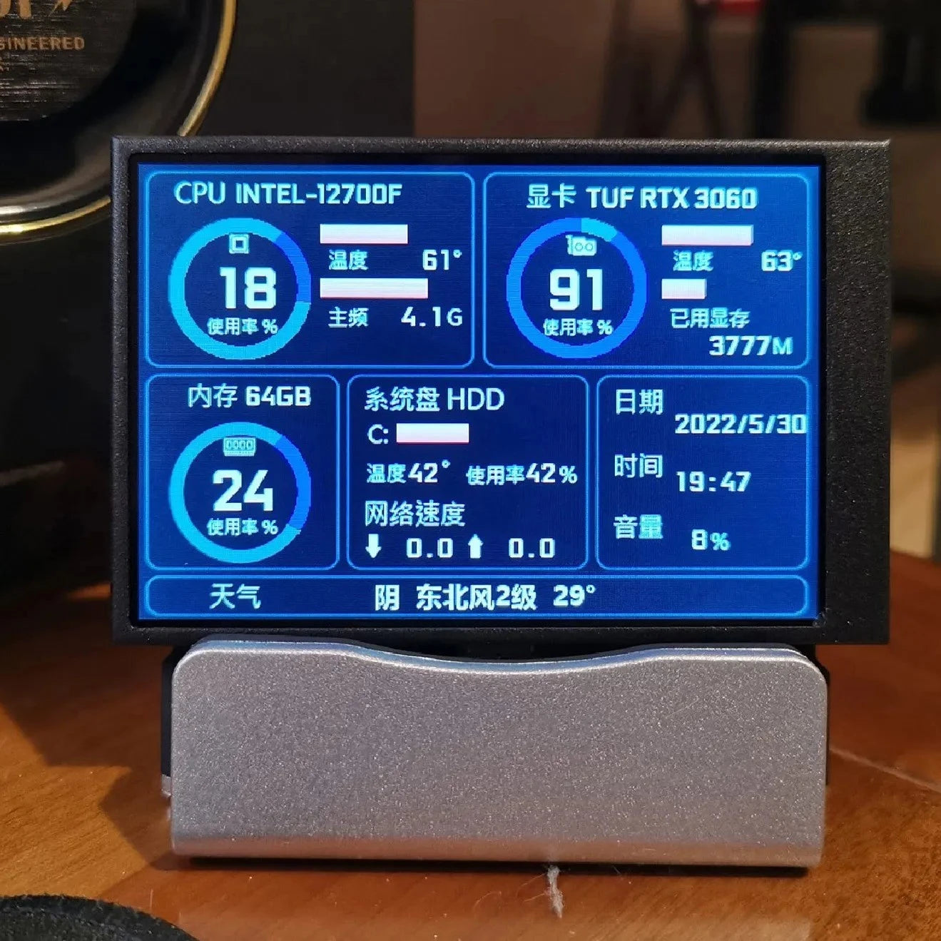 Monitor Externo IPS 320x480