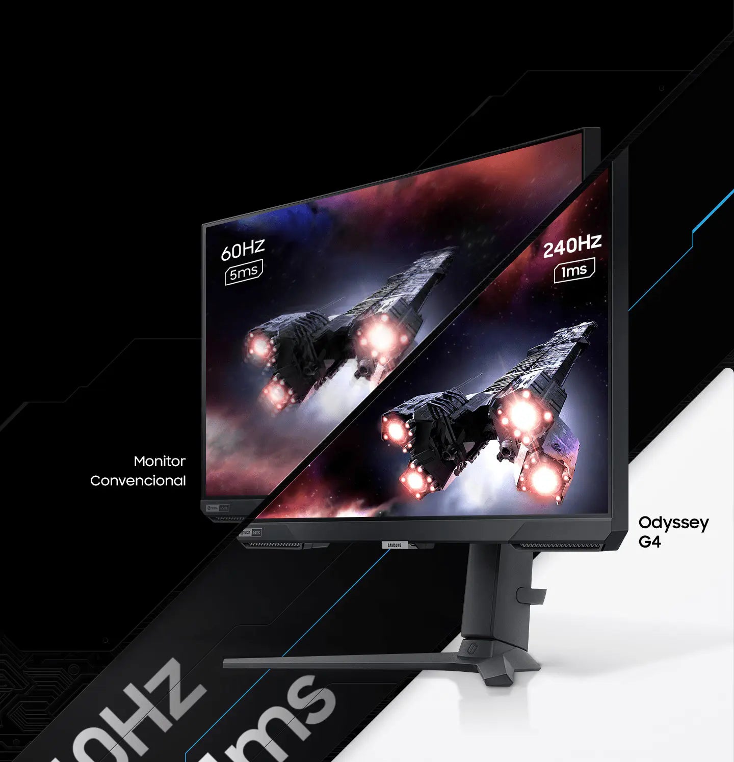 Monitor Gamer Samsung Odyssey G40 27" – 240Hz