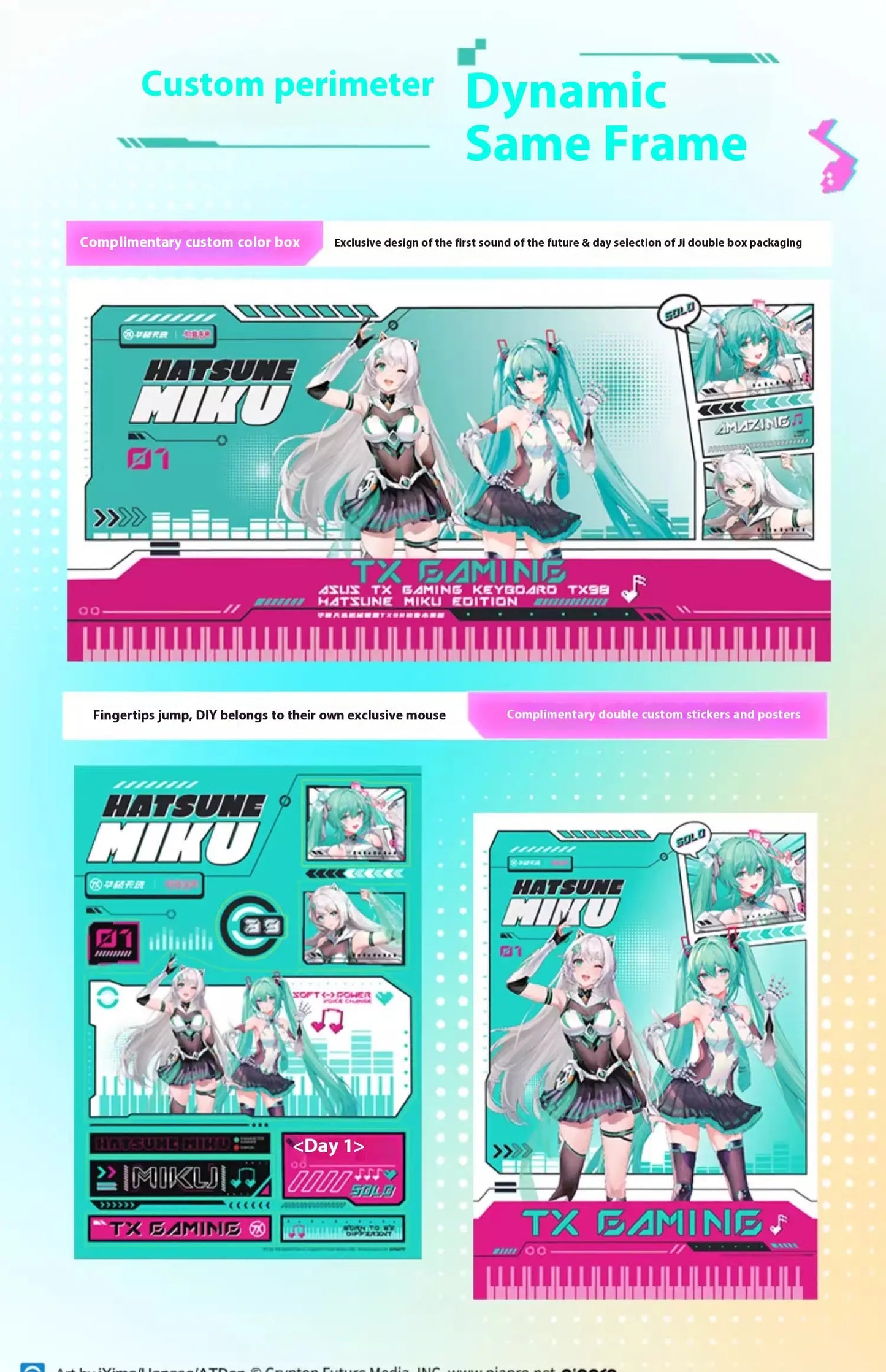 Mouse TUF Gaming Mini Wireless - Edição Limitada Hatsune Miku