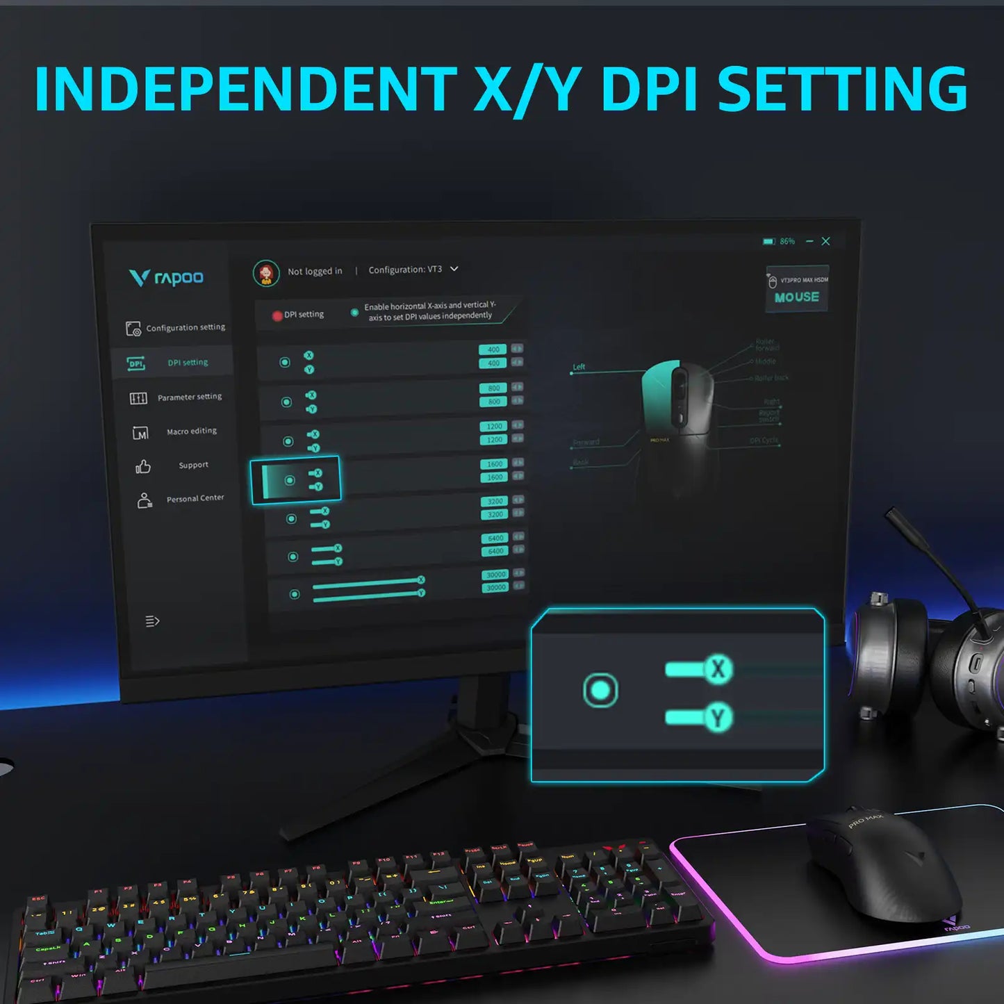 Mouse VT3PRO MAX (Sem fio 2.4Ghz)