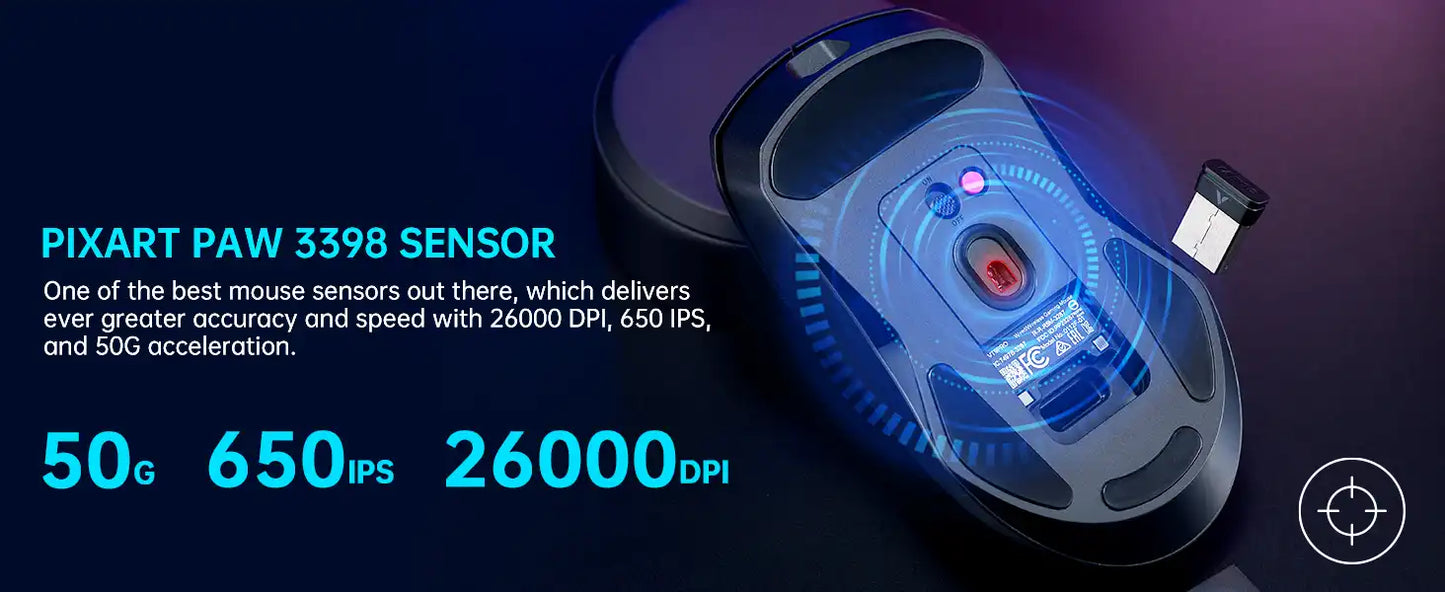 Mouse VT9PRO (Sem fio 2.4Ghz)