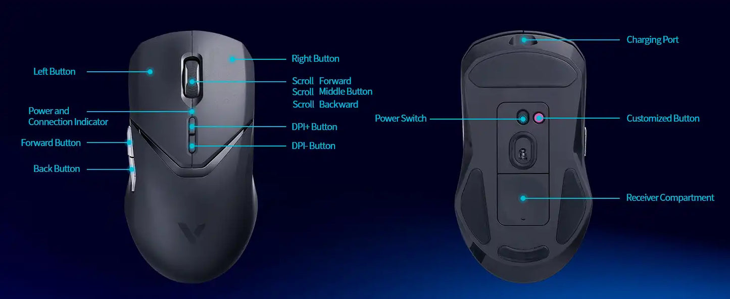 Mouse VT9PRO (Sem fio 2.4Ghz)