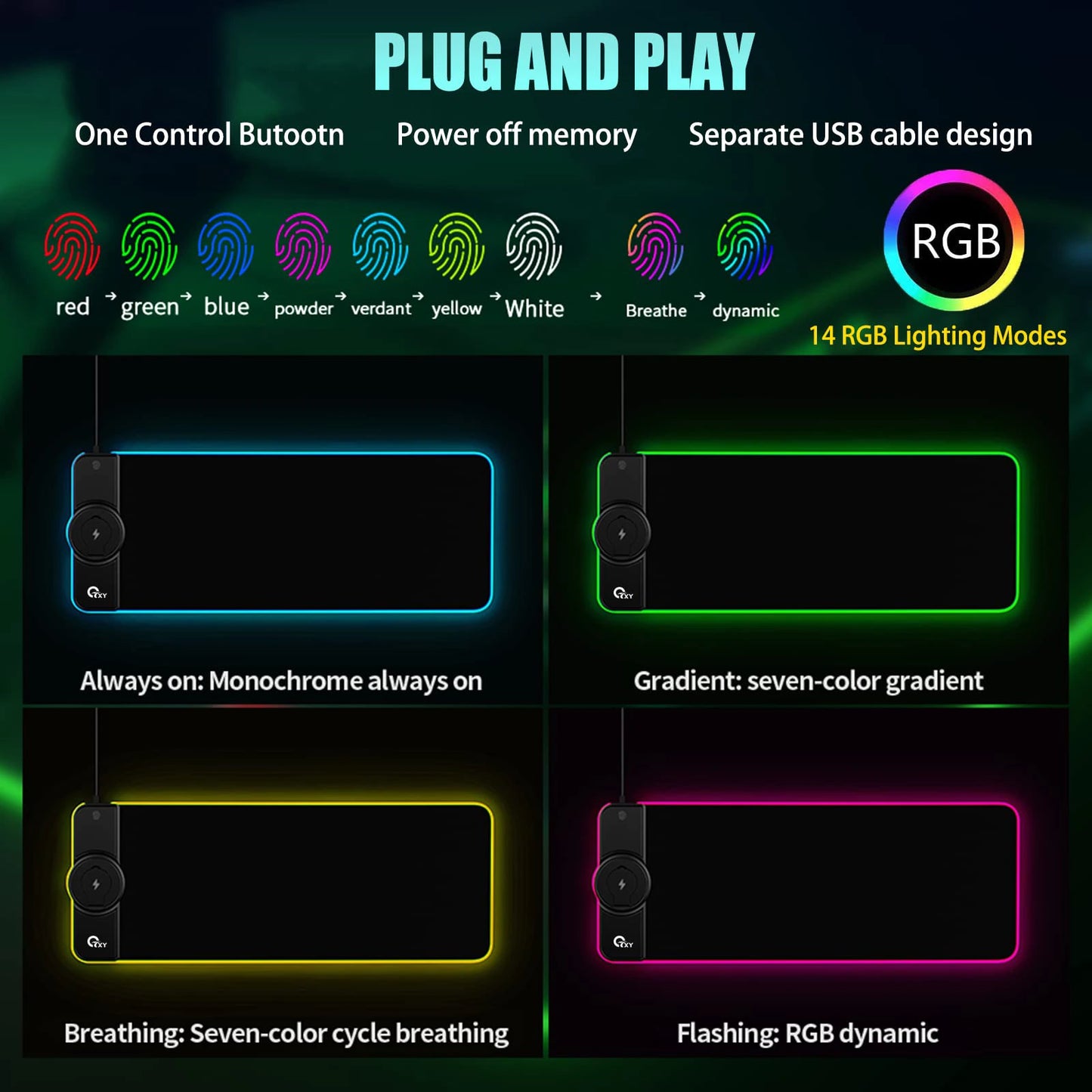 MousePad Wireless QI-15W RGB