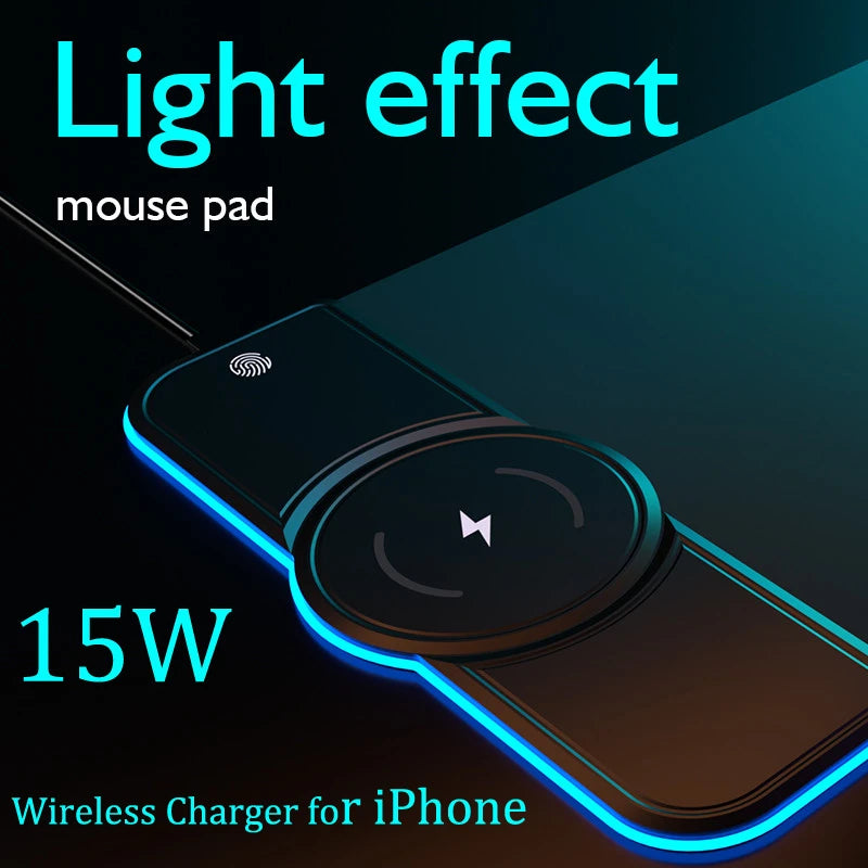 MousePad Wireless QI-15W RGB