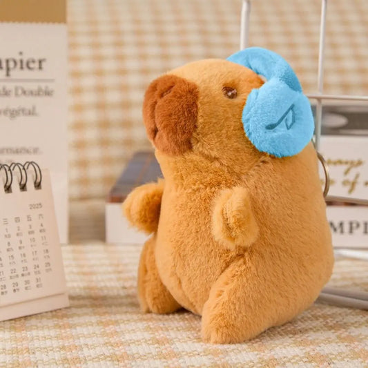 Capybara Plush with Winter Headphones