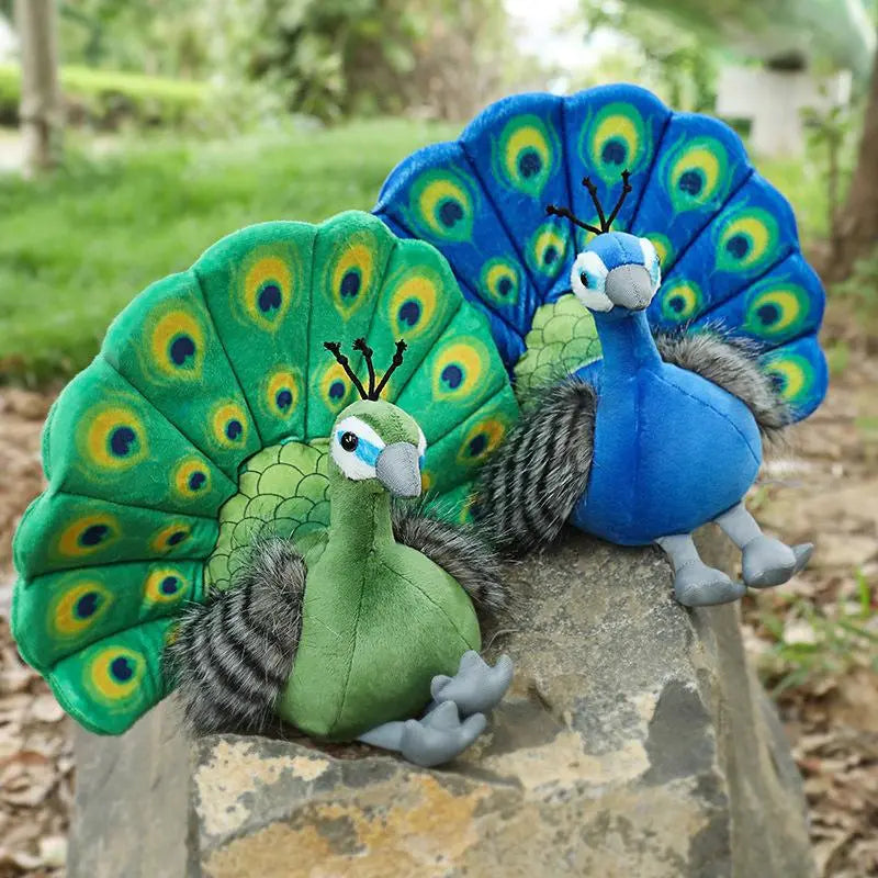 Green and Blue Peacock Plush