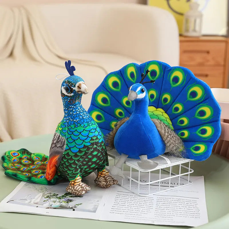 Green and Blue Peacock Plush