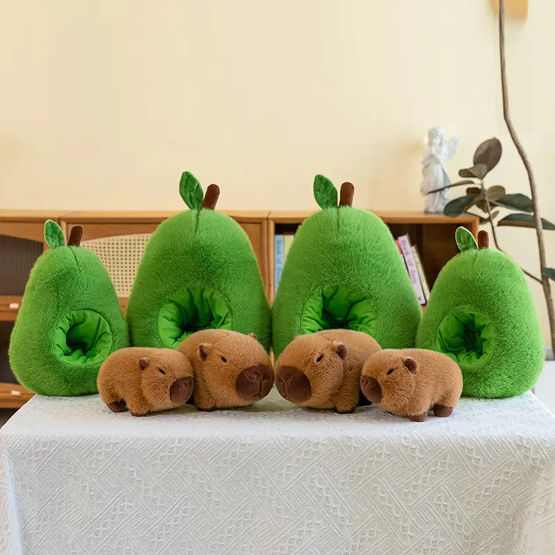 Avocado Capybara Plush Toy