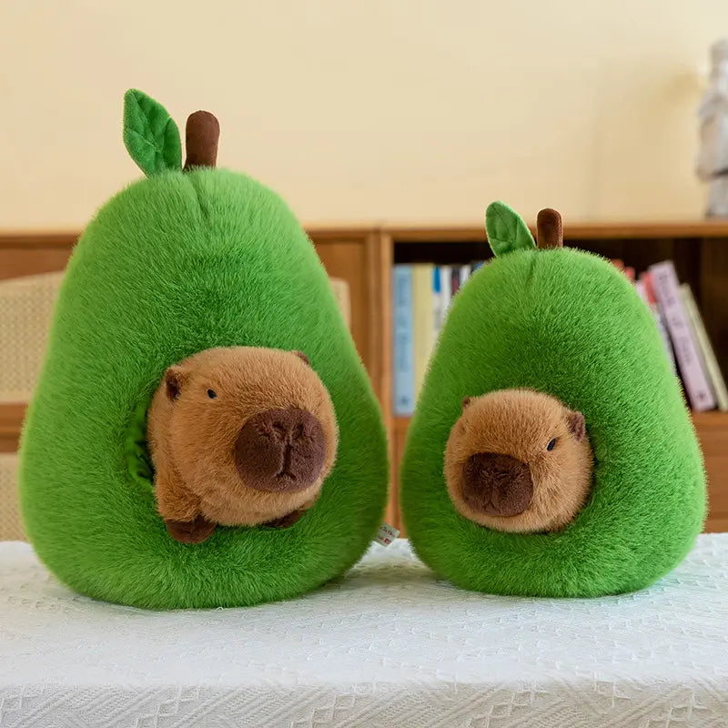 Avocado Capybara Plush Toy