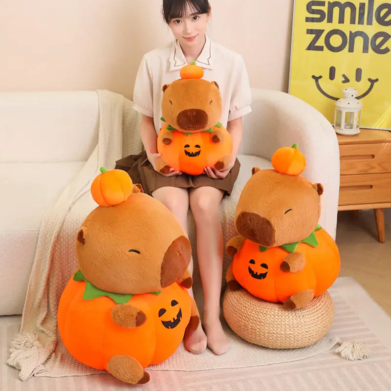 Pumpkin Capybara Plush Toy 25-60cm