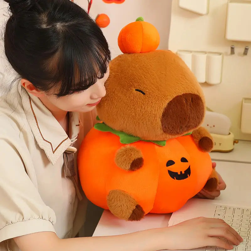 Pumpkin Capybara Plush Toy 25-60cm