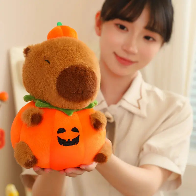 Pumpkin Capybara Plush Toy 25-60cm