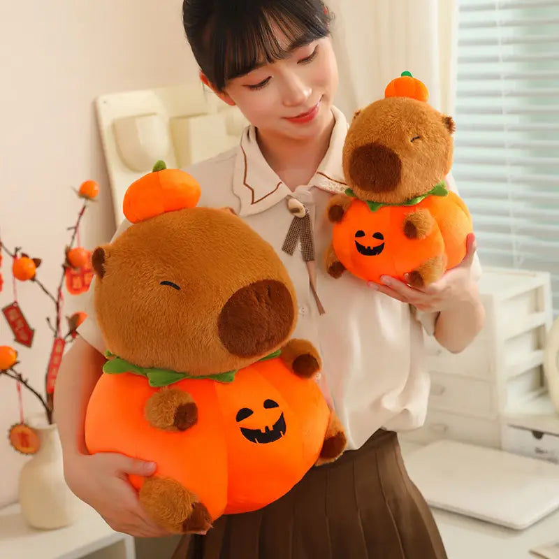 Pumpkin Capybara Plush Toy 25-60cm