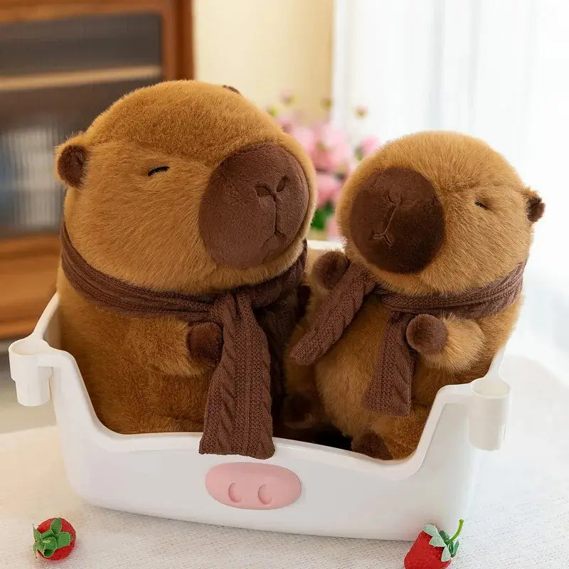 Peluche Carpincho con Bufanda 35cm
