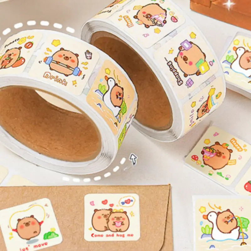 Capybara Sticker Roll (300 Pieces)