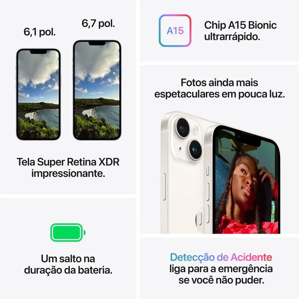 Smartphone iPhone 14 (128-512GB ROM)