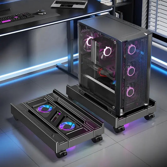 Soporte ajustable para ventilador doble