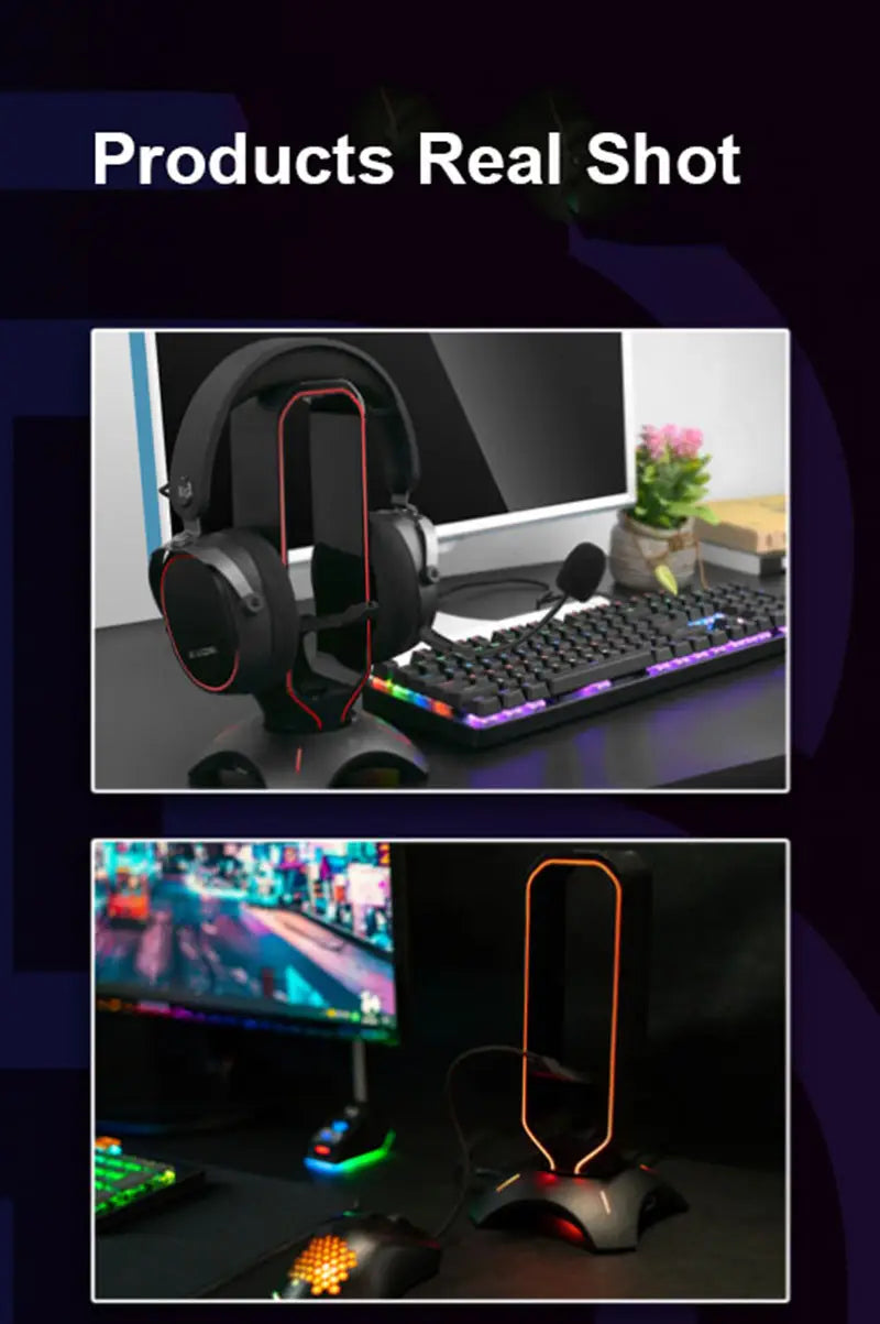 Suporte de Headset JS-3651 RGB