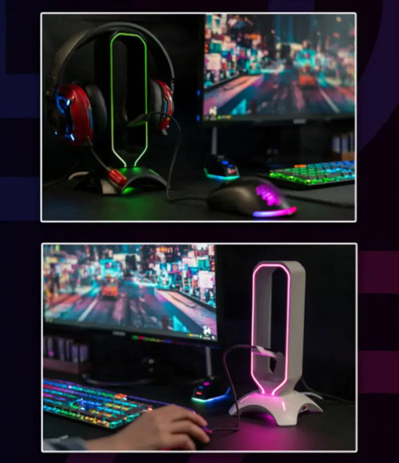 Suporte de Headset JS-3651 RGB