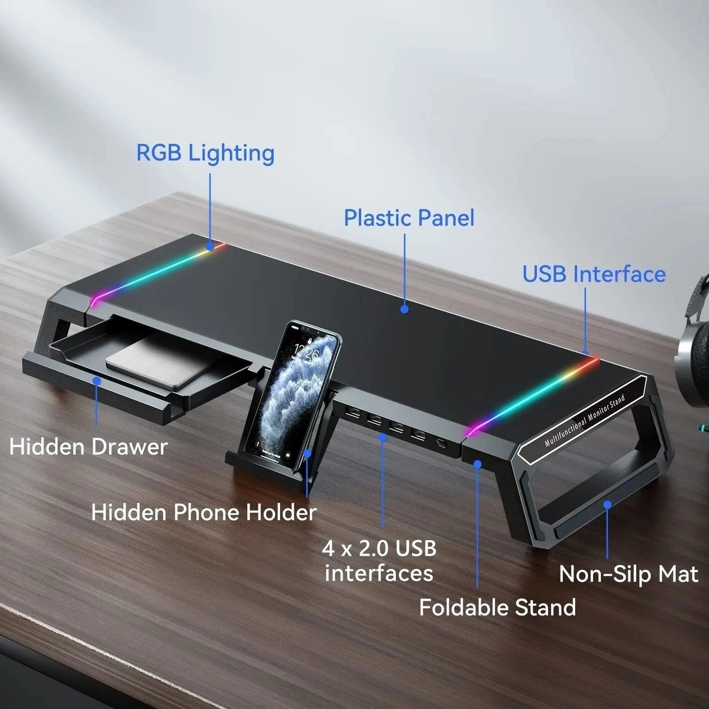 Soporte de monitor multifuncional RGB