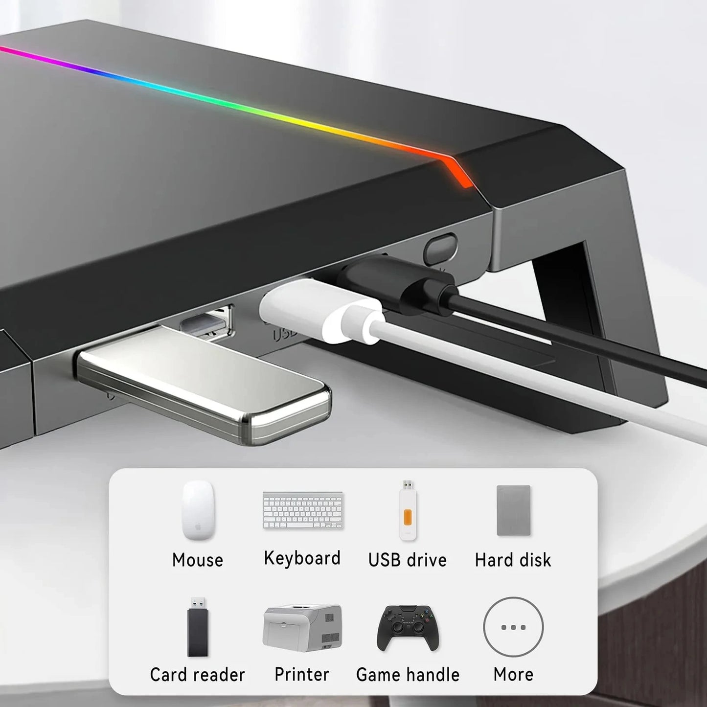 Soporte de monitor multifuncional RGB